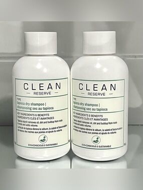 2 bottles Clean Reserve Tapioca Dry Shampoo